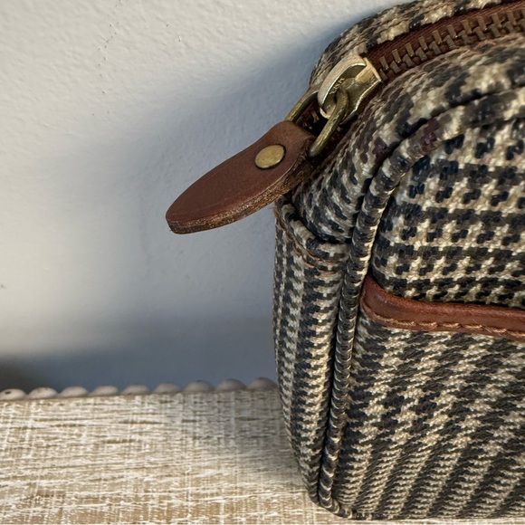 Rare Vintage Ralph Lauren Plaid Small Clutch in Brown and Black - Picture 10 of 13